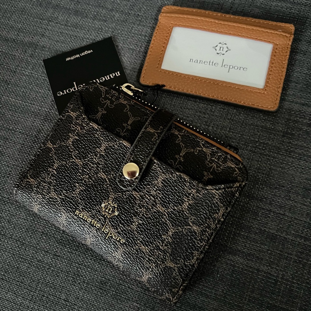 NWT NANETTE LEPORE SMALL LOGO BIFOLD WALLET ORGANIZER & CARD CASE CARDHOLDER - Picture 12 of 14